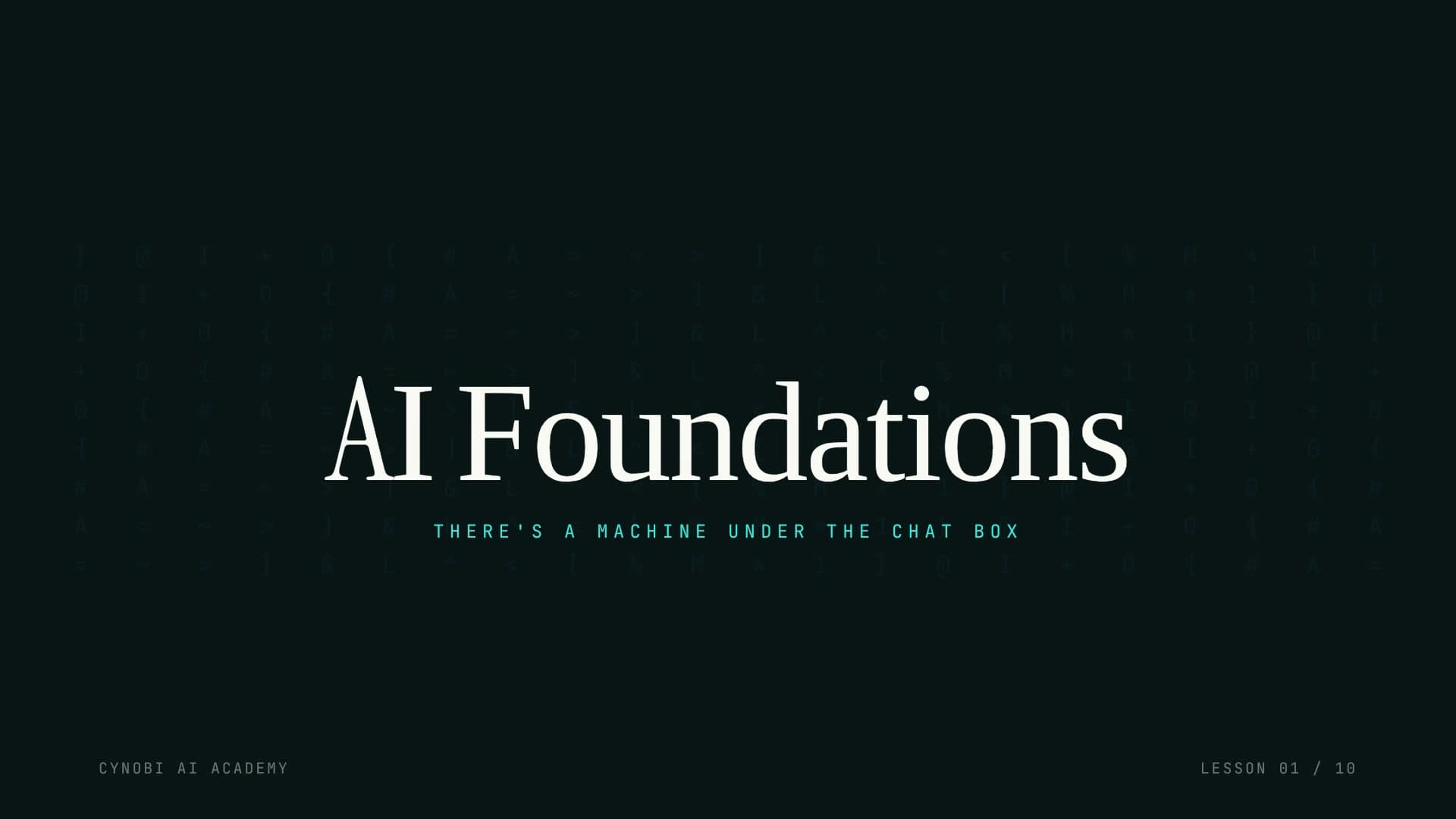 Lesson 01 — What is an AI model?